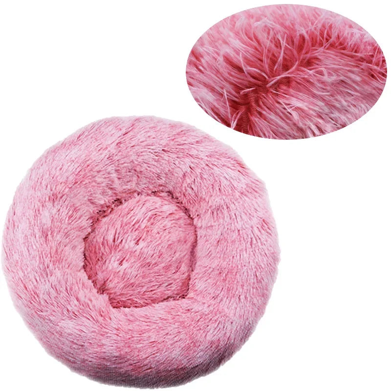 40-90cm 6 Sizes Round Plush Pet Bed