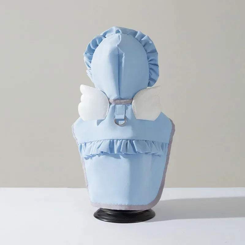 Small Dog Angel Wings Waterproof Raincoat and Large Poncho Style Waterproof Raincoat