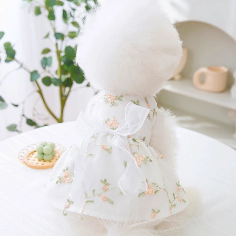 Dog/Cat Princess Dress, Cute Mesh Dress