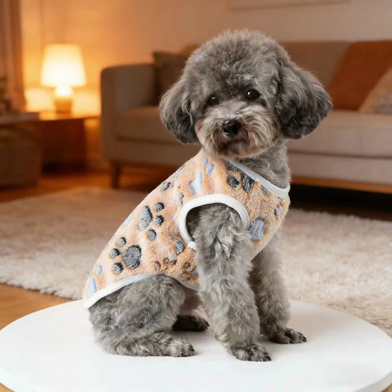 Soft Puppy Vest, Cute Paw Print
