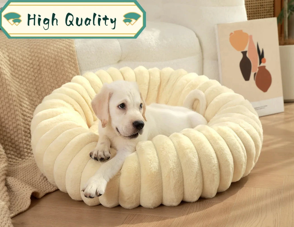 40-70cm Round Bed for Dogs, Super Soft,  Winter Warm Sleeping