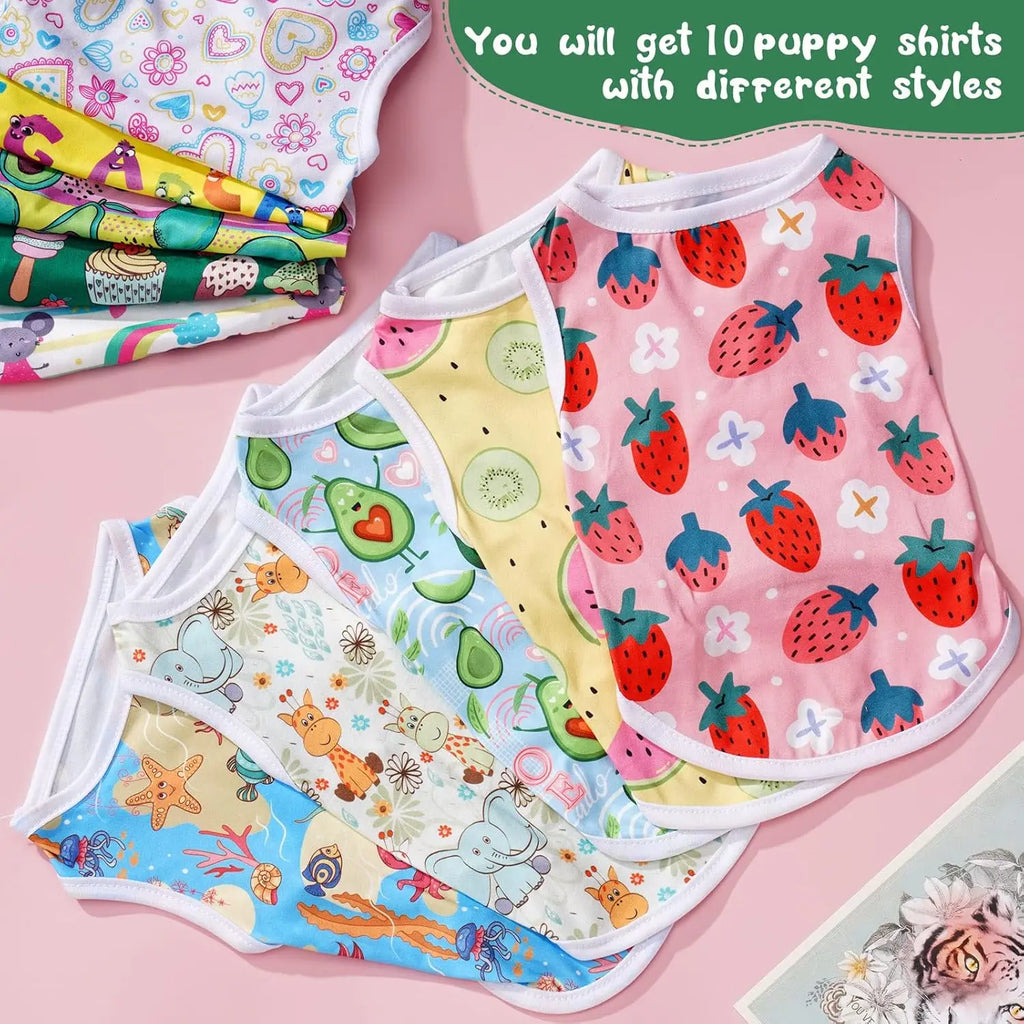 10 Pcs Lovely Puppy/Kitten Shirts
