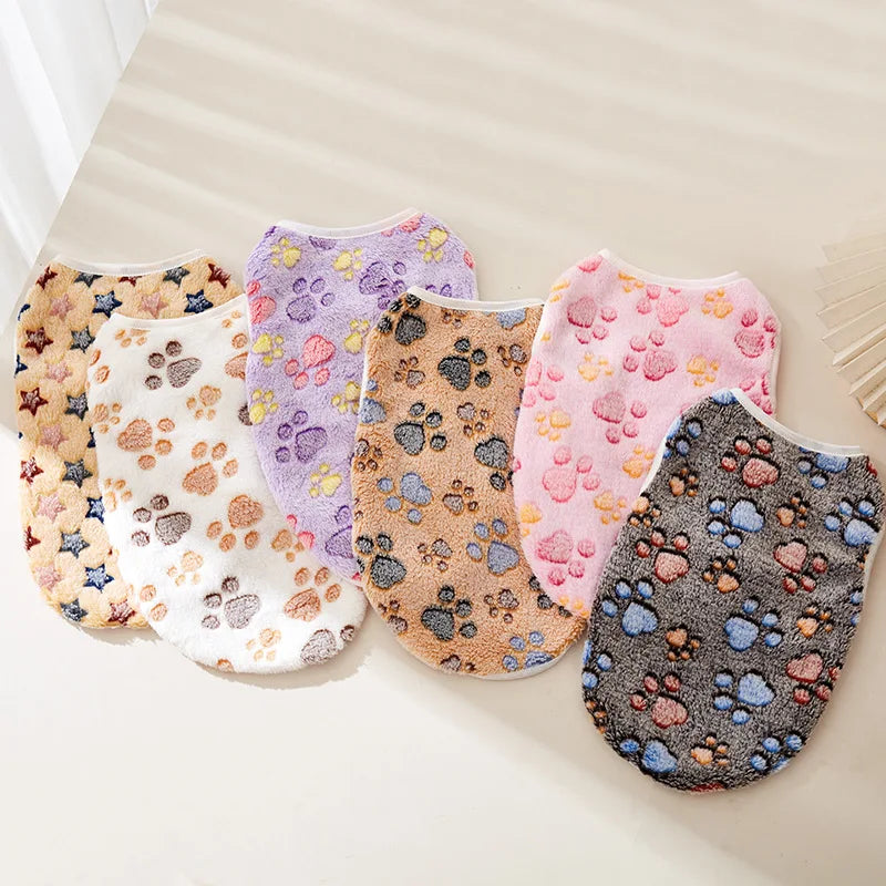 Soft Puppy Vest, Cute Paw Print