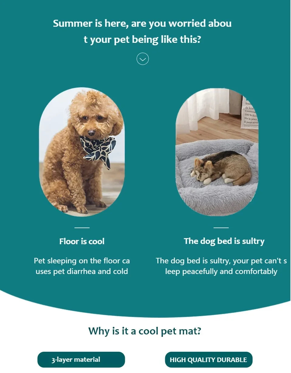 Dog/Cat Cooling Mat, Summer Pet Cold Bed