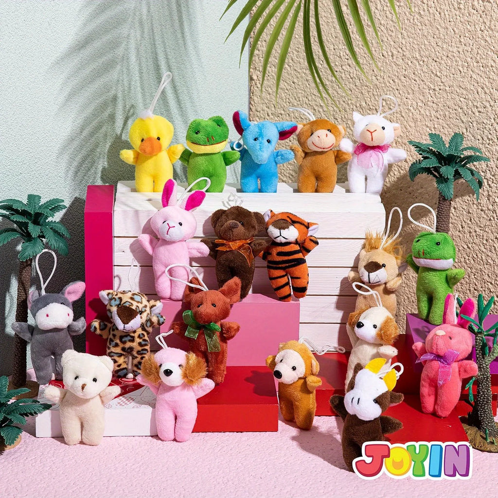 24 Pcs Mini Plush Animals   3 Stuffed Animal Bulk for Birthday Party Favors   Presents Pinata Fillers Party Supplies