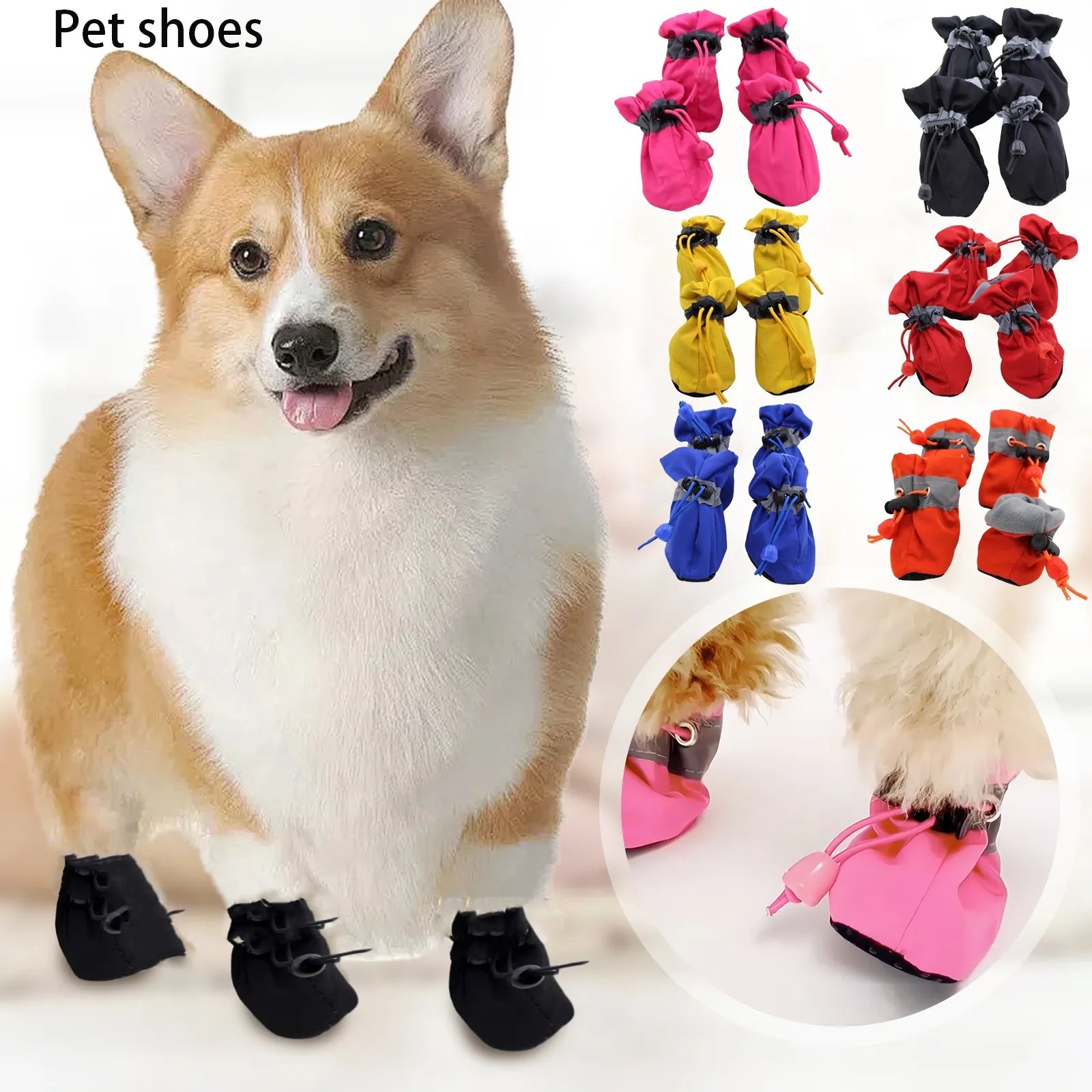 Dog Shoes That Don't Fall Off, Breathable Soft-Soled Shoes, Non-Slip Walking Shoes