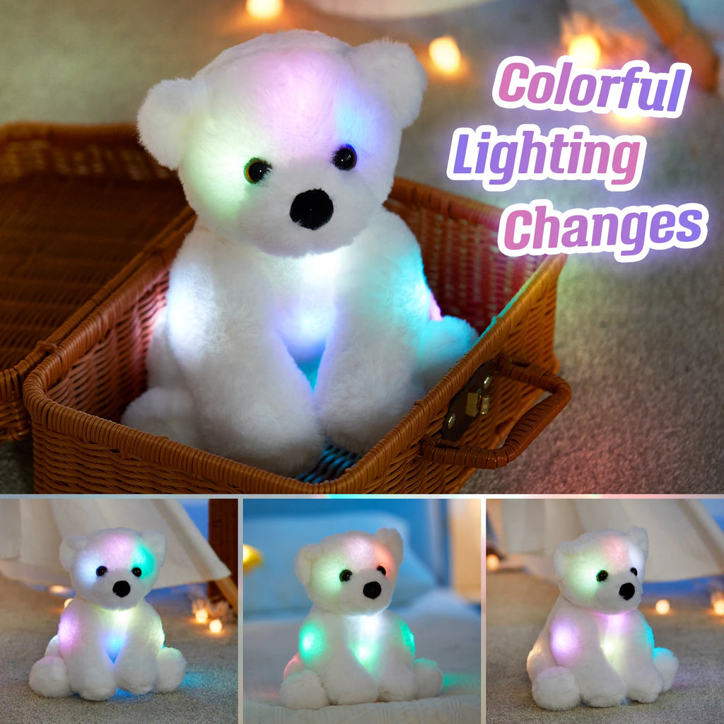 Glowing Little White Plush Toy Bear