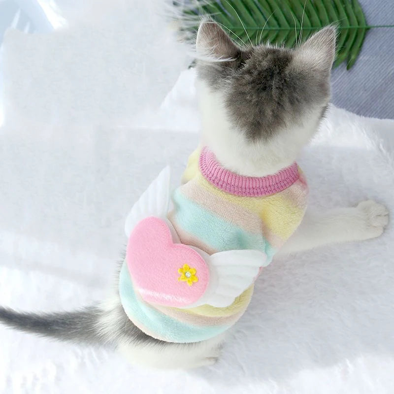 Cute Print Tea Cup Winter Dog Sweater