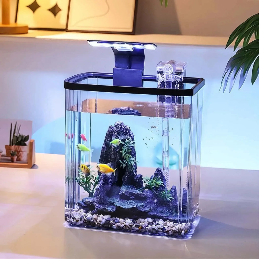 Mini Fish Tank  Starter Kit,  Filter Oxygen