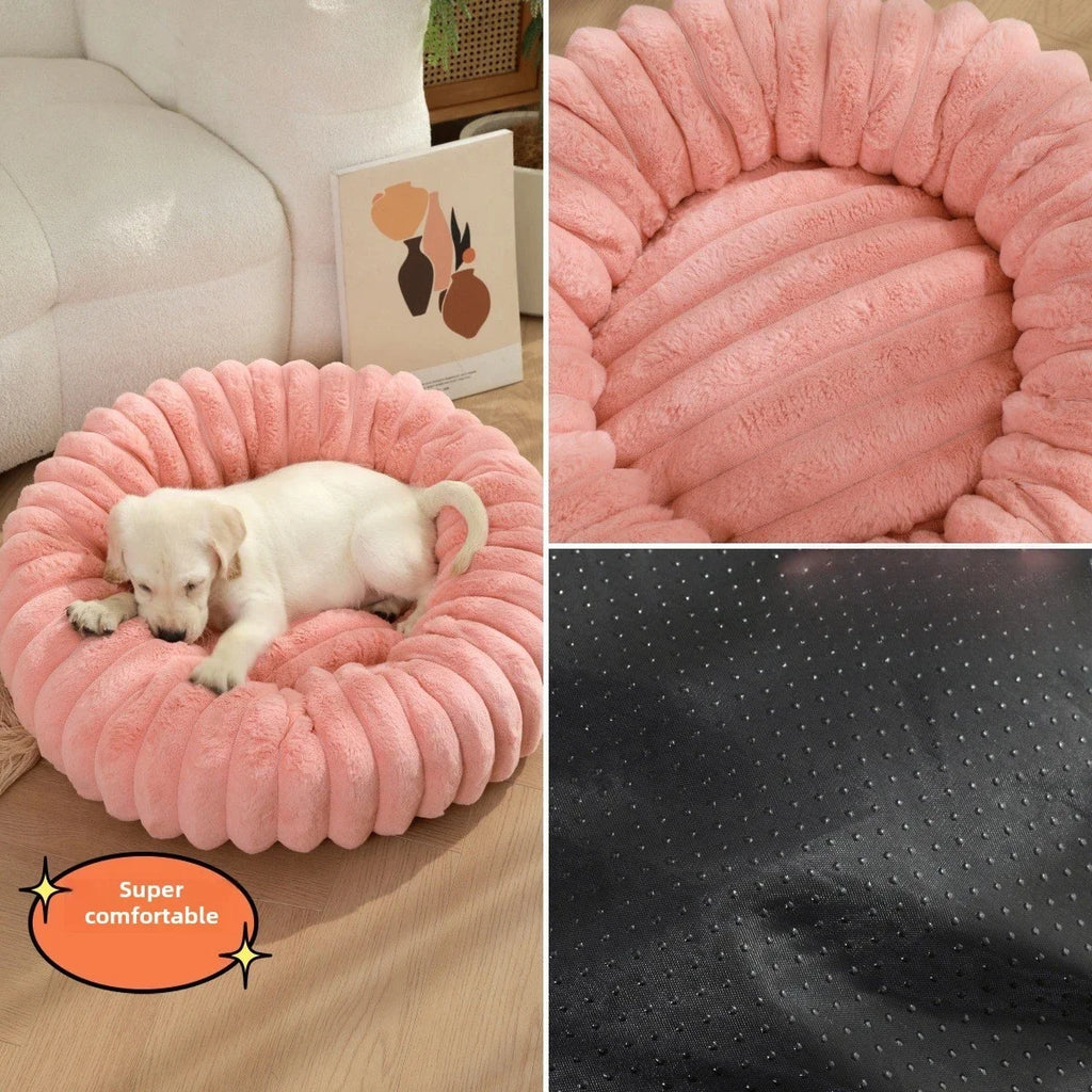 40-70cm Round Bed for Dogs, Super Soft,  Winter Warm Sleeping