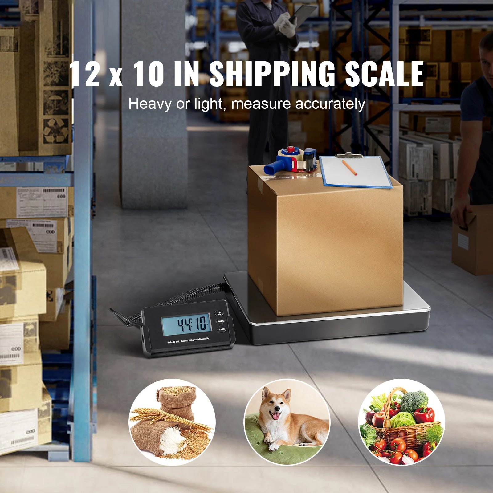 440 lbs Digital Shipping Scale with Timer