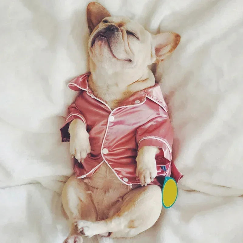 Dog/Cat Soft Silk French Bulldog Pajamas