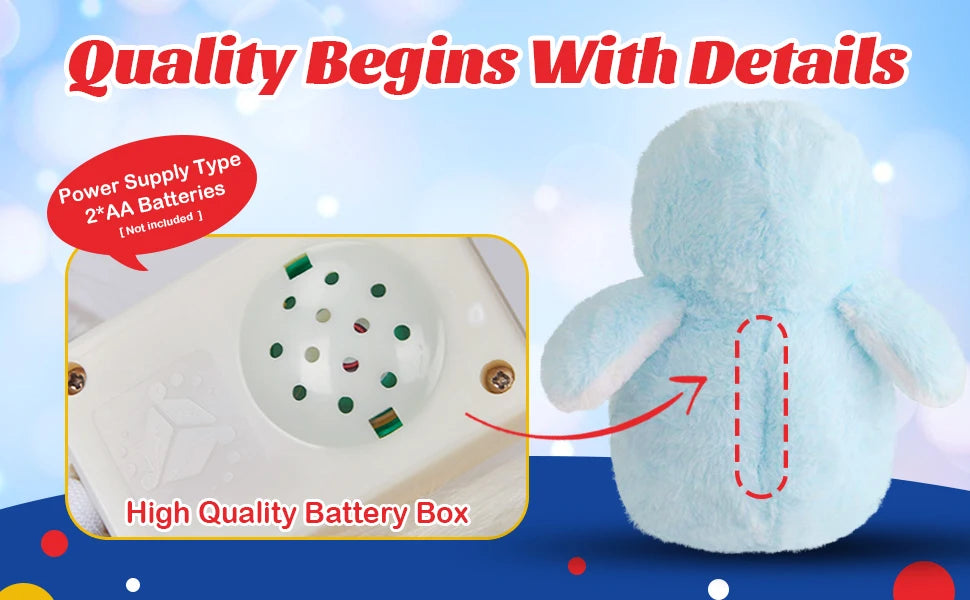 Glowing Penguin Plush Toy For Animals & Kids