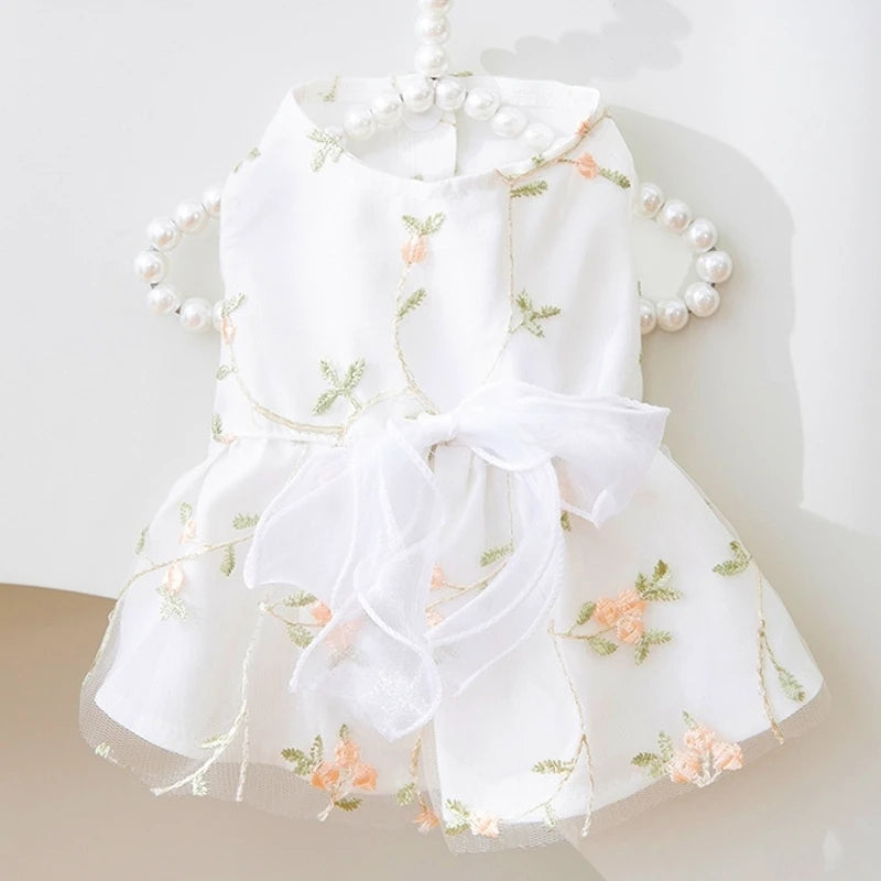 Dog/Cat Princess Dress, Cute Mesh Dress