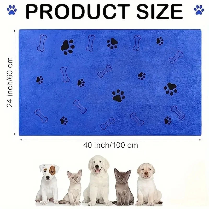 Soft Quick Dry Microfiber Pet Towels, Absorbent Bath & Grooming Towels