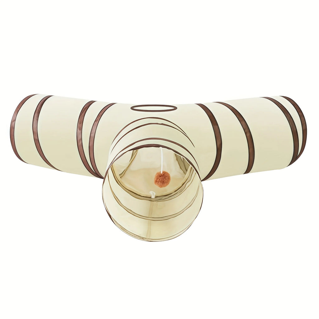 Foldable Easy-To-Store All-In-One Cat Play Tunnel