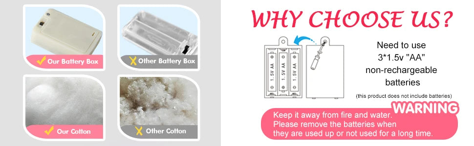 LED Glow White Teddy Bear with Rose