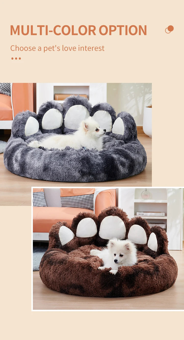 Paw Shape Warm Dog Bed Cushion