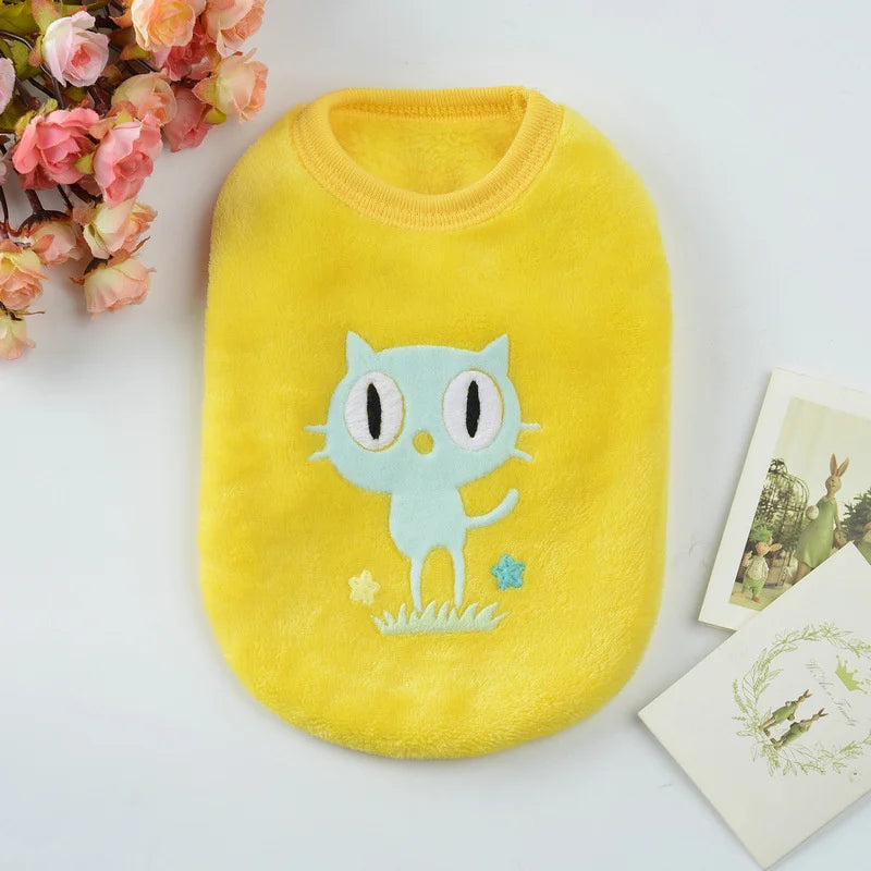 Cute Print Tea Cup Winter Dog Sweater