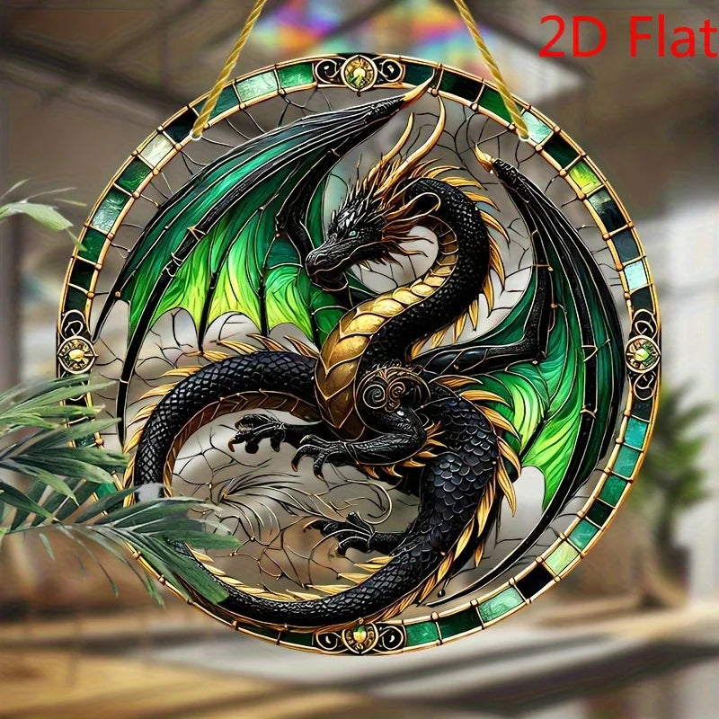 1PC 2D  Magic Dragon Suncatcher