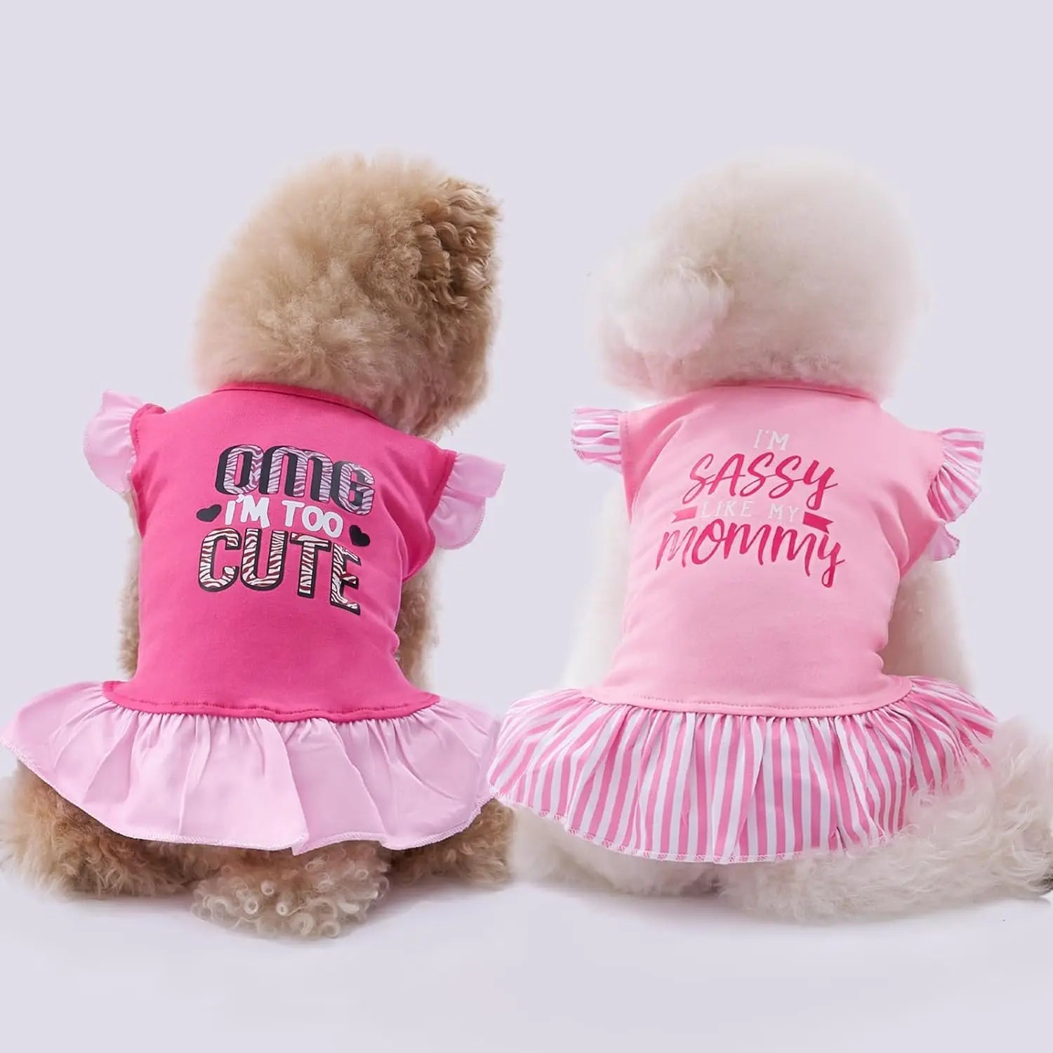 Cute Pink Angel Dog/Cat Dress for Small Pets