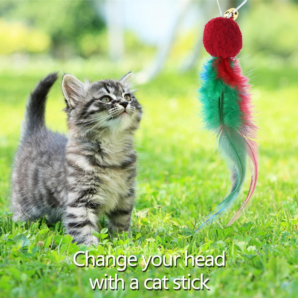 10 Pcs Replacement Cat Feather Toys