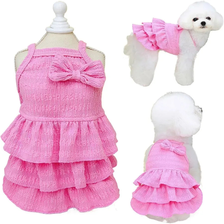 Small Dog Clothes with Ruffles & Bow