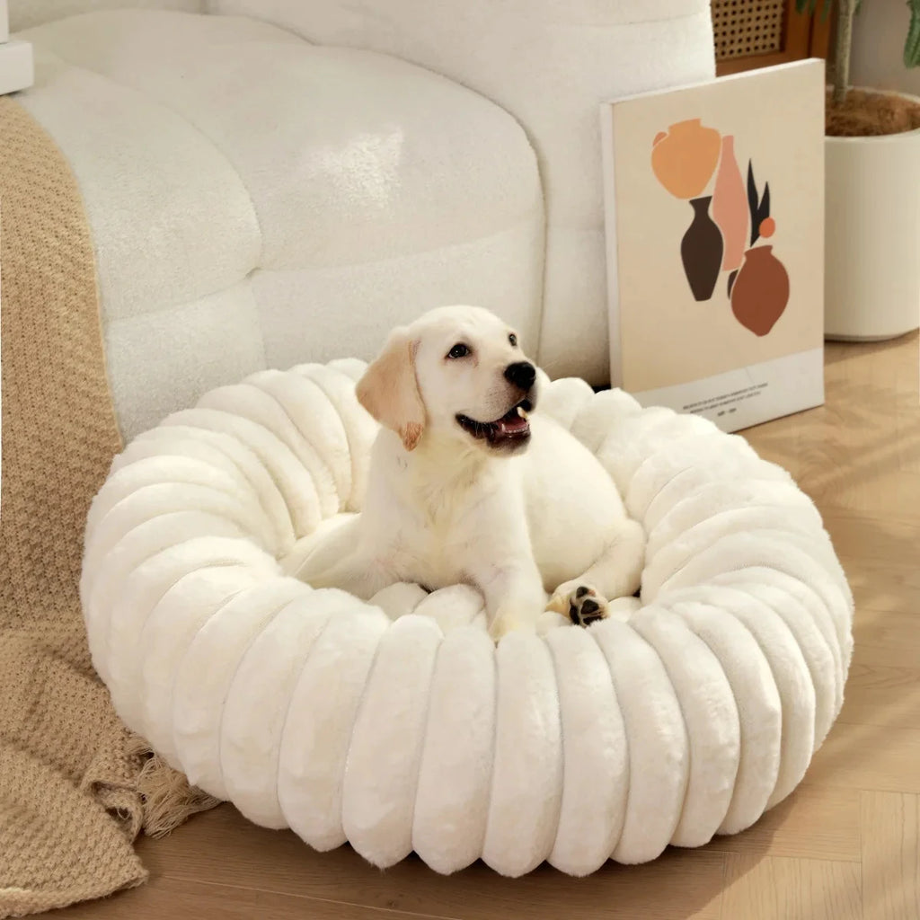 40-70cm Round Bed for Dogs, Super Soft,  Winter Warm Sleeping