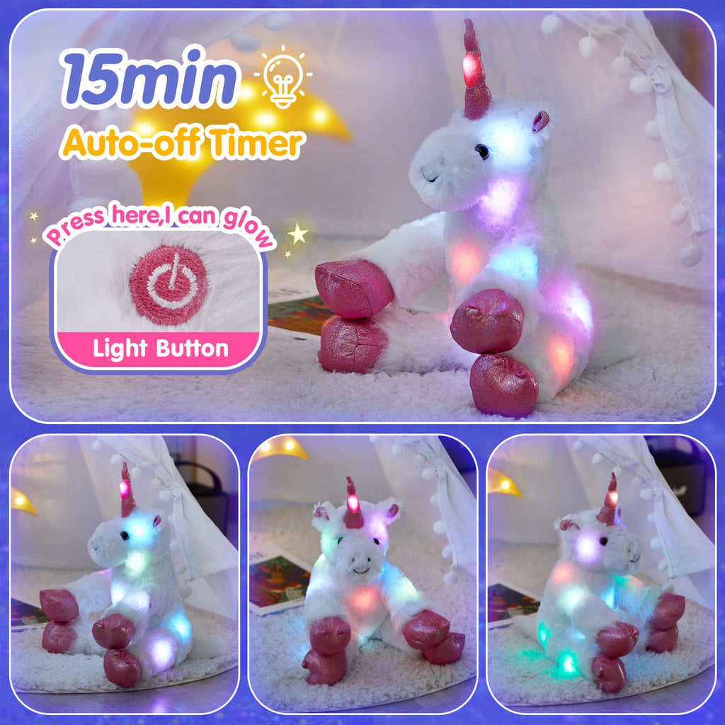 Glowing Unicorn Plush Toy For Pets & Kids