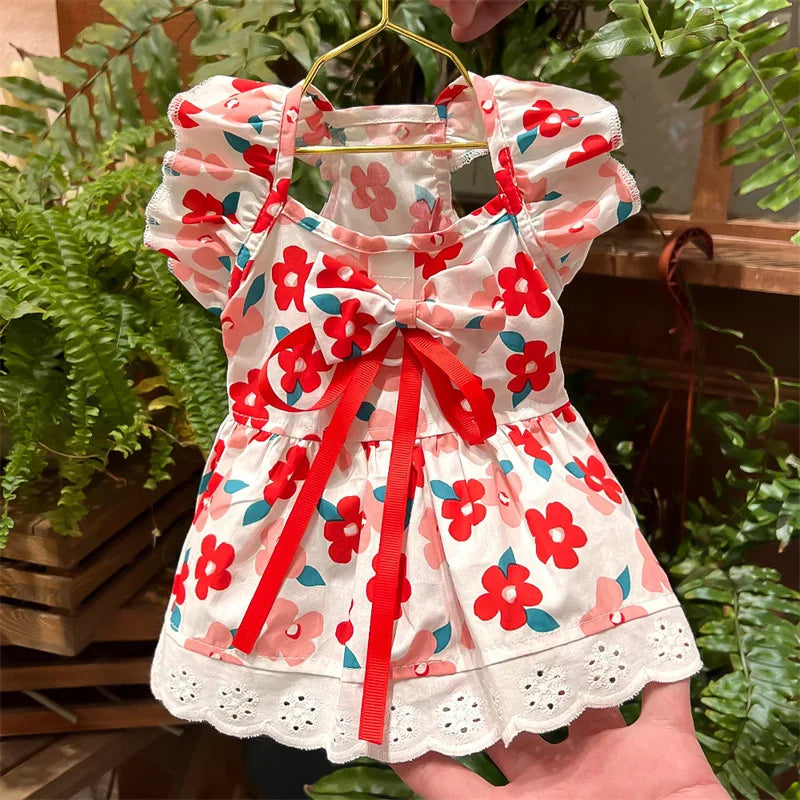 Summer Pet Dress Floral Pattern