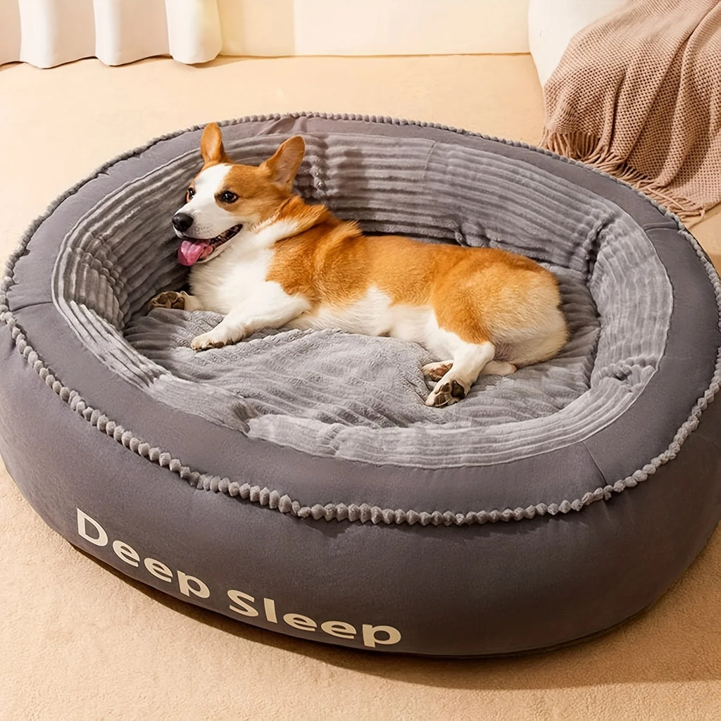 Pet Bed Comfortable Donut Round Dog/Cat Kennel