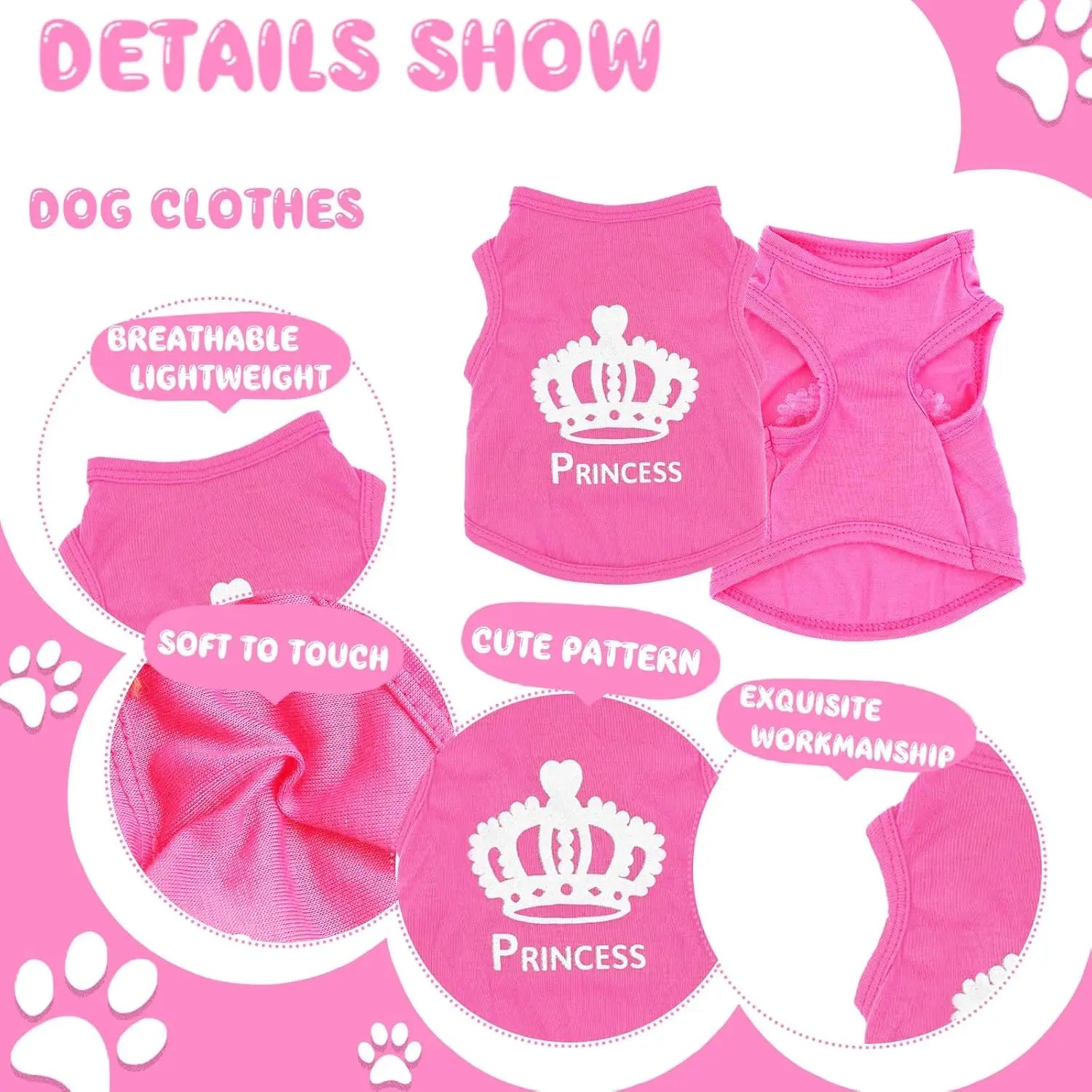 4 Pieces Dog Clothes for Small Female Dogs