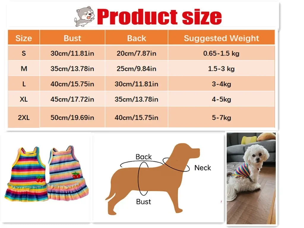 Small Dog Dresses, Princess Clothes for Puppy Vest