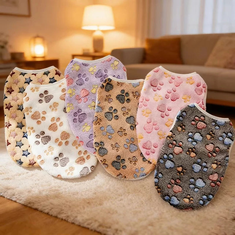Soft Puppy Vest, Cute Paw Print