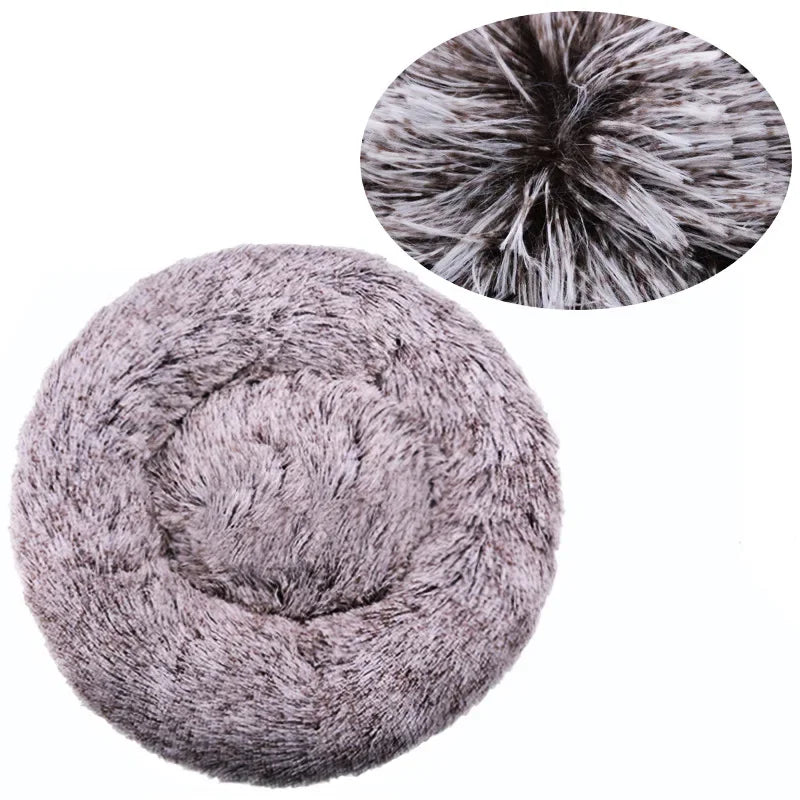40-90cm 6 Sizes Round Plush Pet Bed