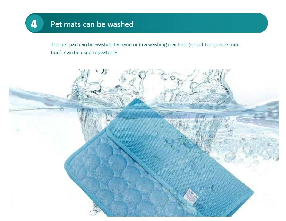 Dog/Cat Cooling Mat, Summer Pet Cold Bed