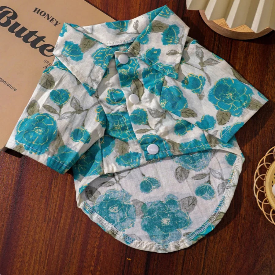 1pc Summer Thin Rose Pet Shirt