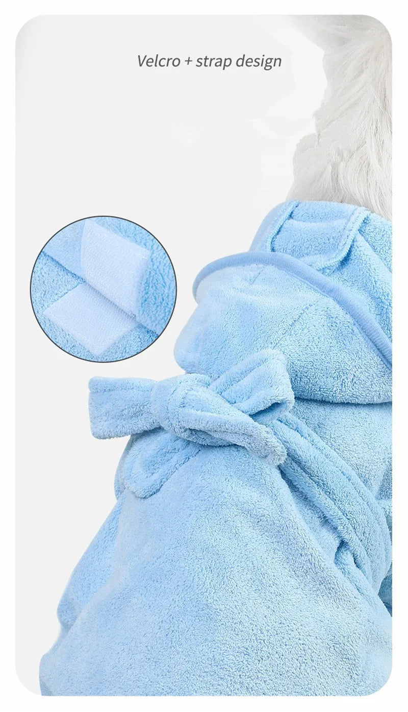 Pet Dog Towels/Bathrobes With Cap