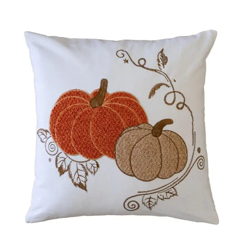 Autumn Harvest Pumpkin Throw Pillow Fall Decor