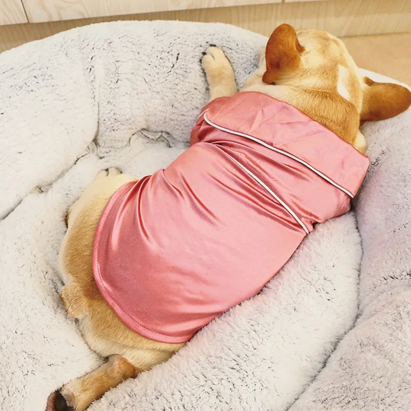 Dog/Cat Soft Silk French Bulldog Pajamas