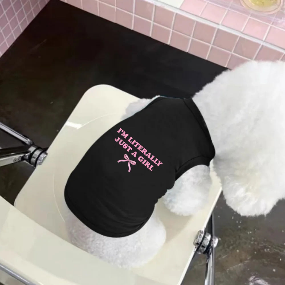 1pc Spring New Minimalist Letter Printed Pet Vest