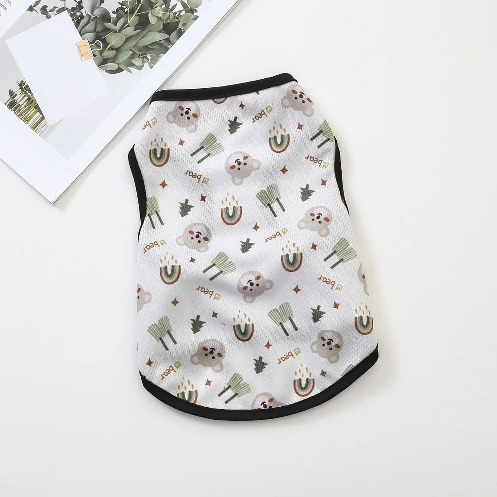 Cute Breathable Cartoon Pet Costume Print