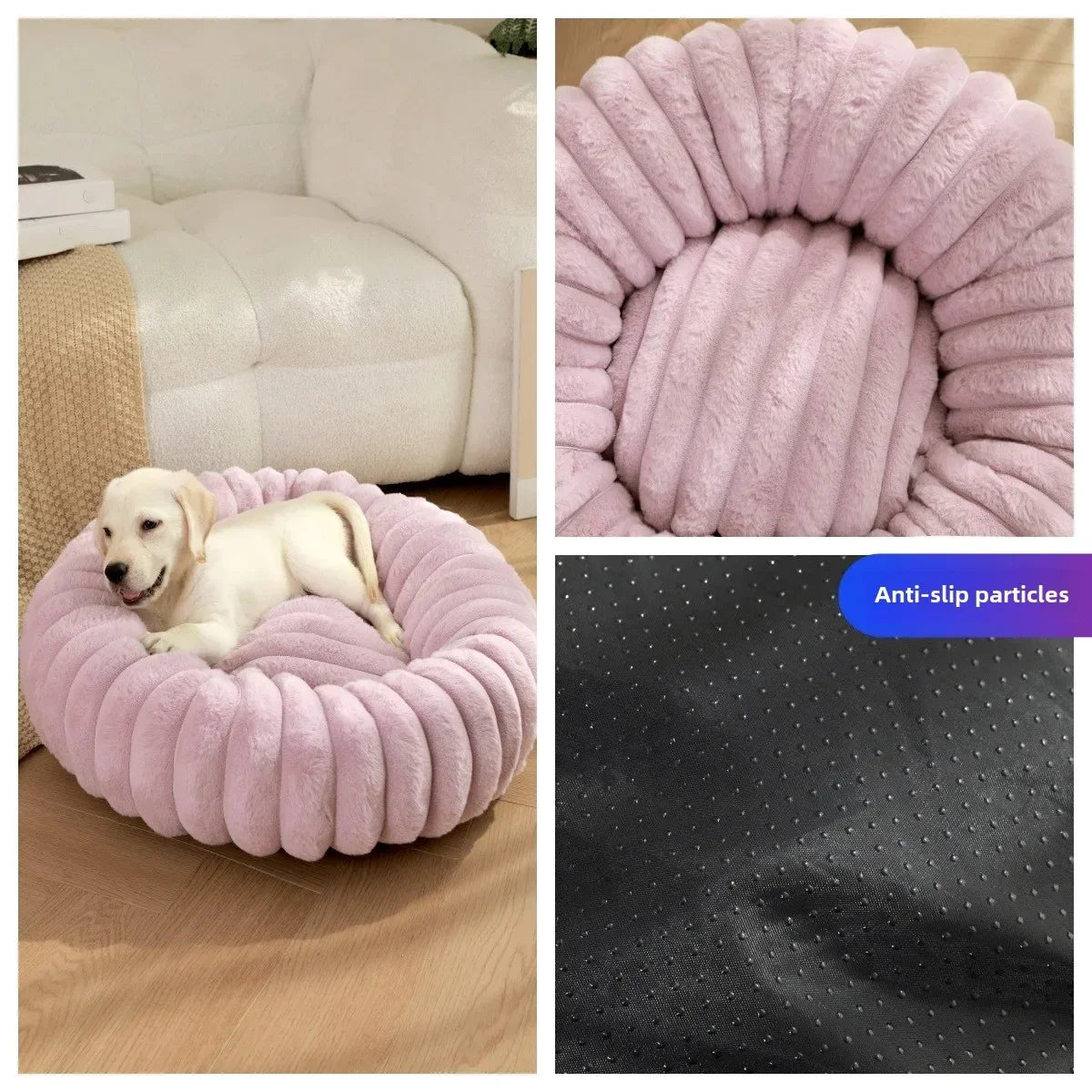 40-70cm Round Bed for Dogs, Super Soft,  Winter Warm Sleeping