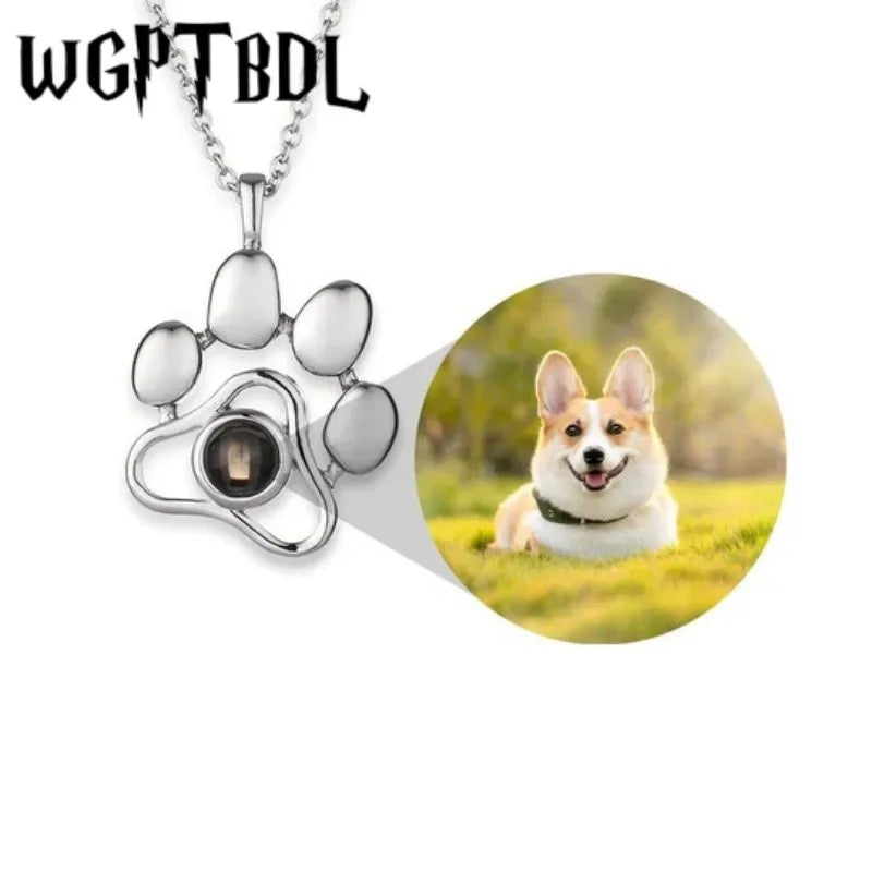 Simple Paw Photo Custom Necklace