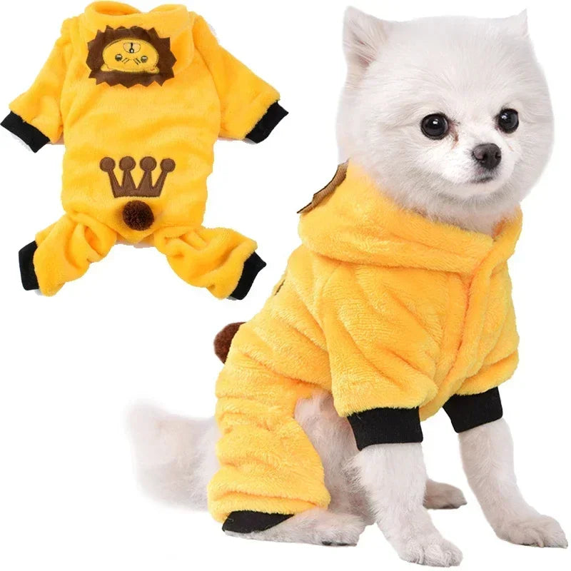 Dog Clothes Soft Warm Fleece Jumpsuits