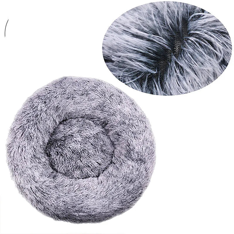 40-90cm 6 Sizes Round Plush Pet Bed