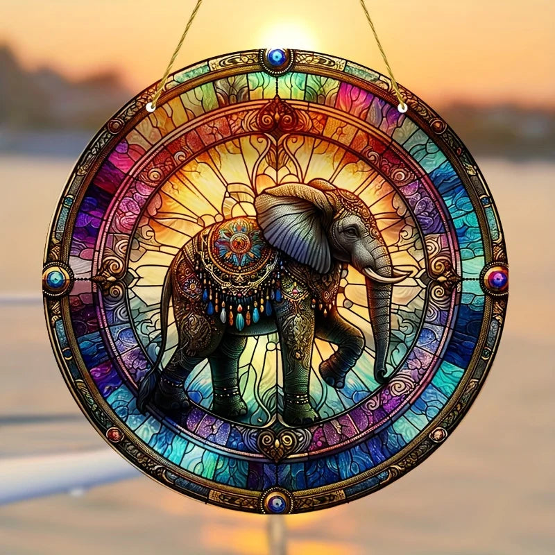 1pc Acrylic Elephant Suncatcher