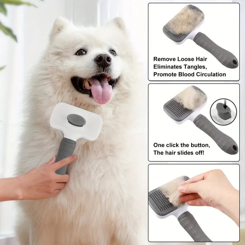 Dual-Use Dog/Cat Grooming Brush