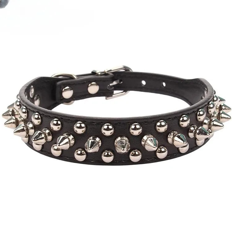 Adjustable Leather Dog Collar For Small Pets
