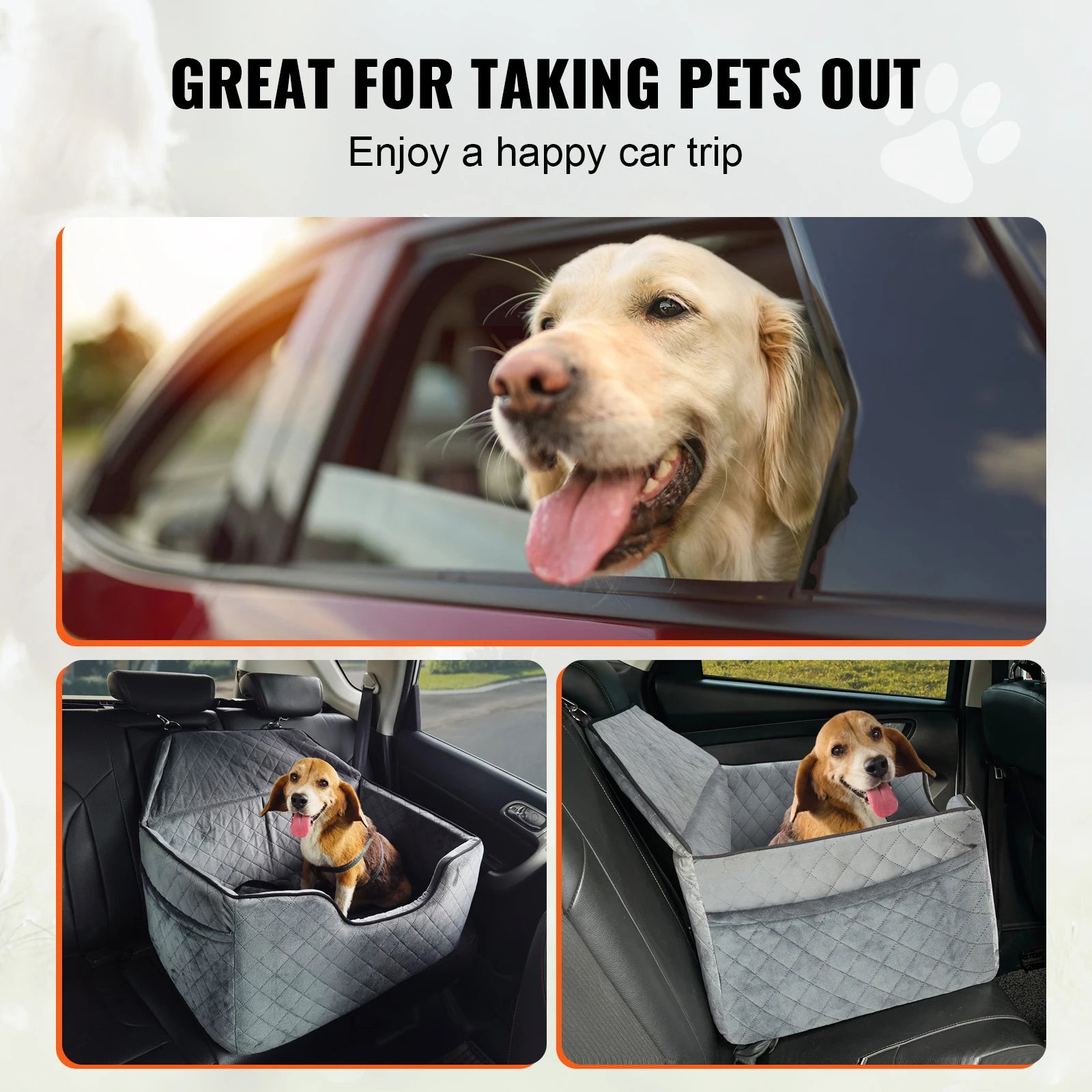 SucceBuy Dog Car Seat, Booster Seat